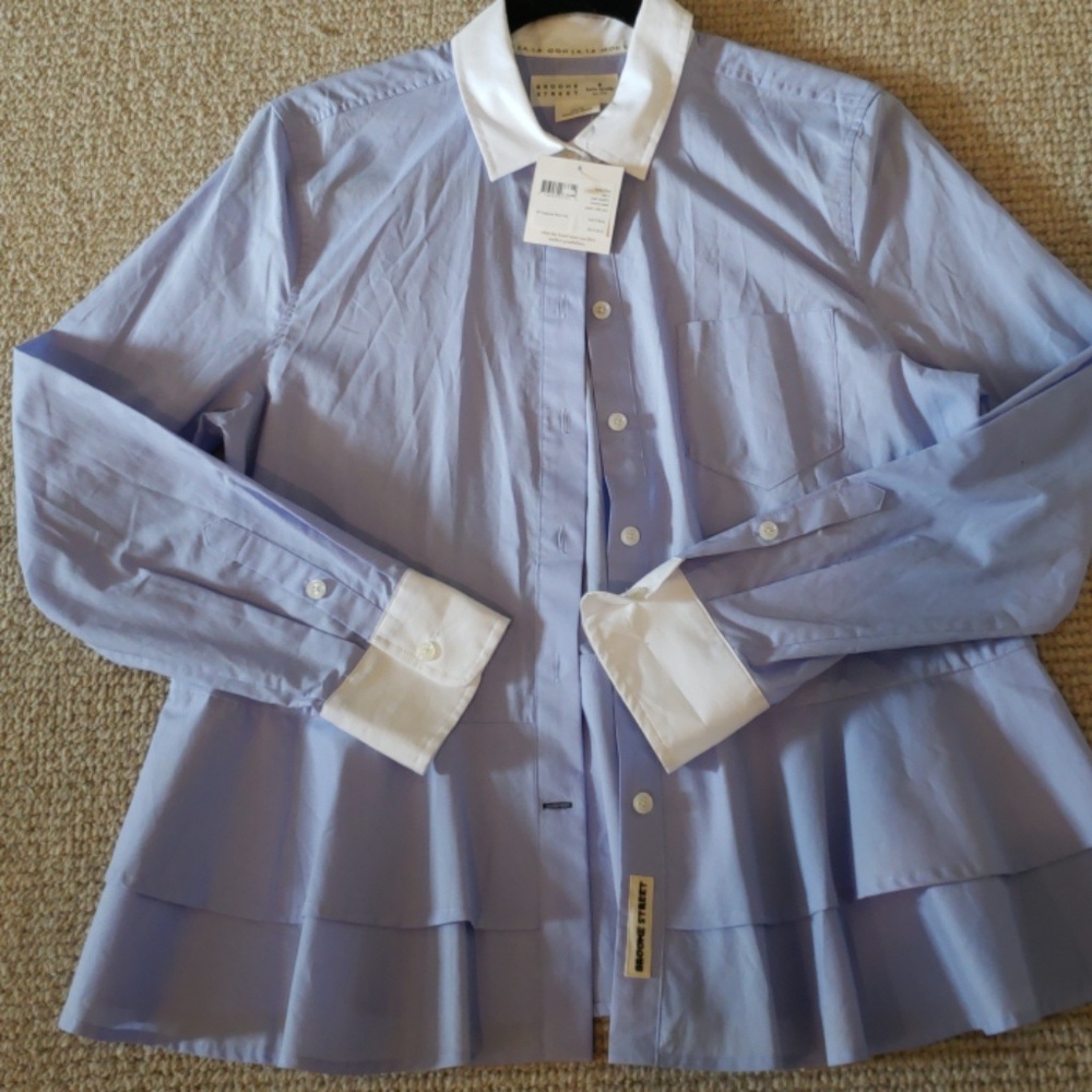 Kate Spade Button Down Chambray Blouse sz Medium